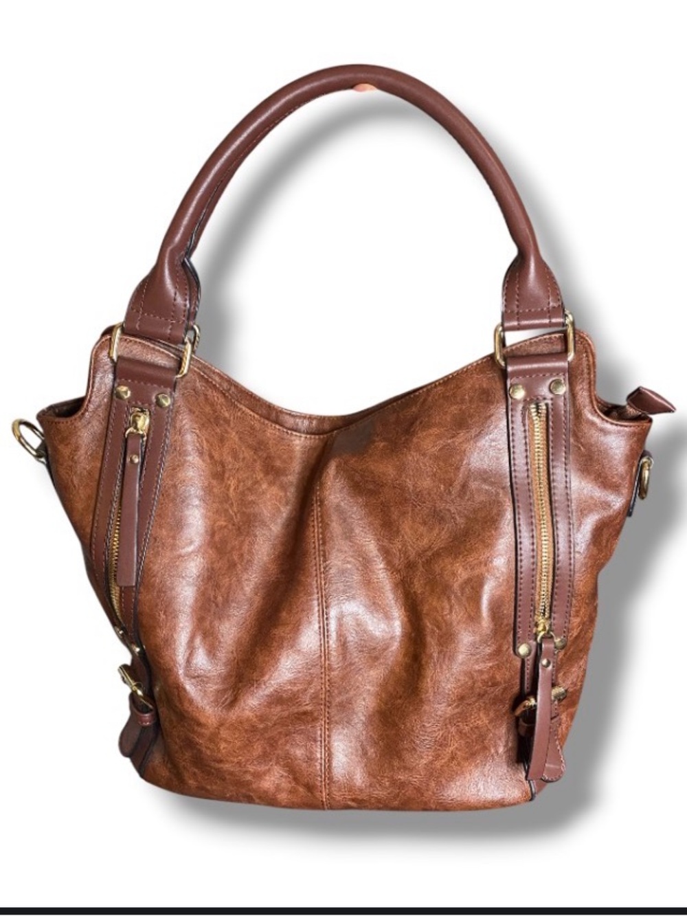 Brown faux leather shoulder Handbag - Gorgeous!